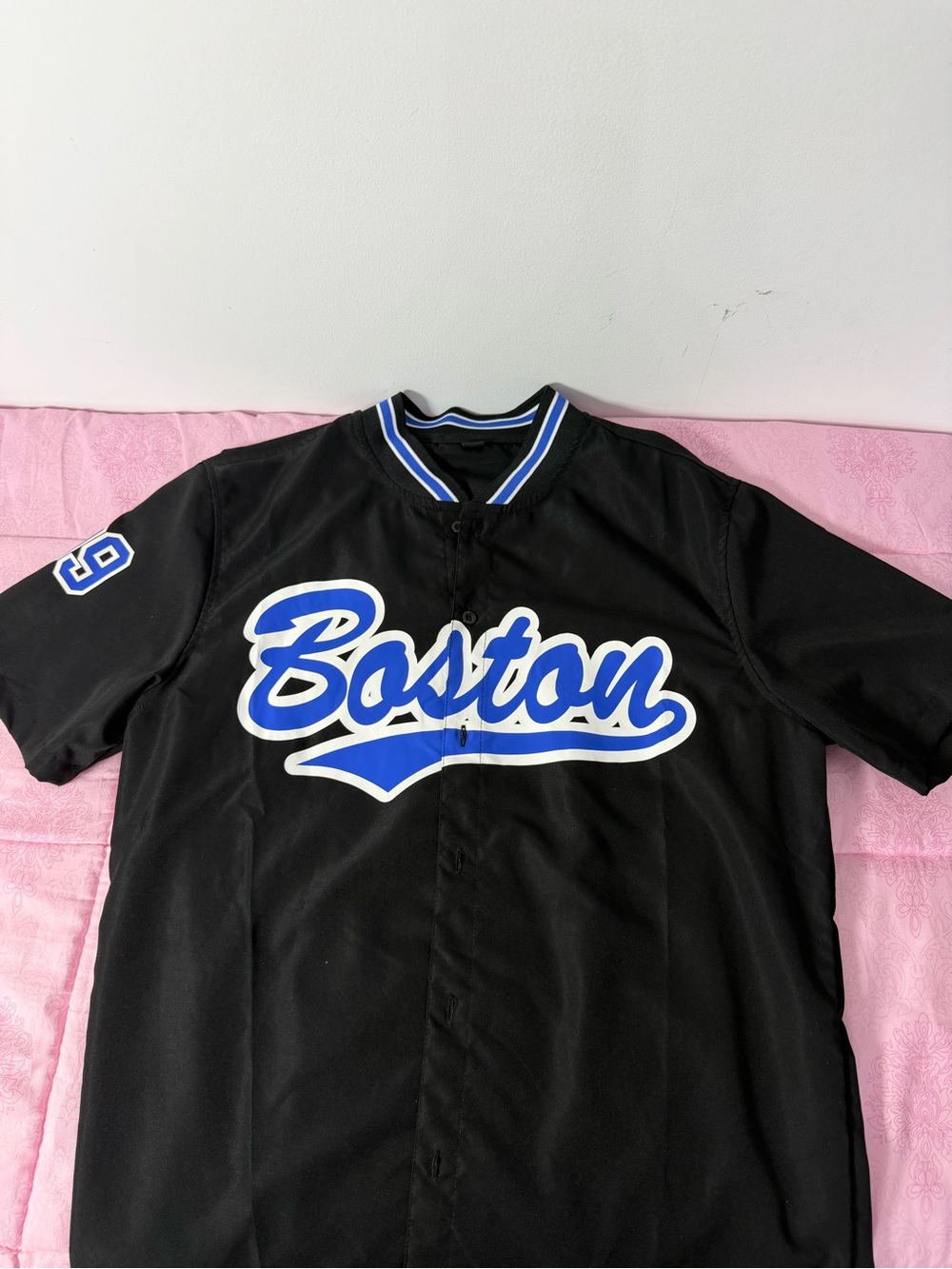 Amazon Boston Black and Royal Blue Men's Jersey